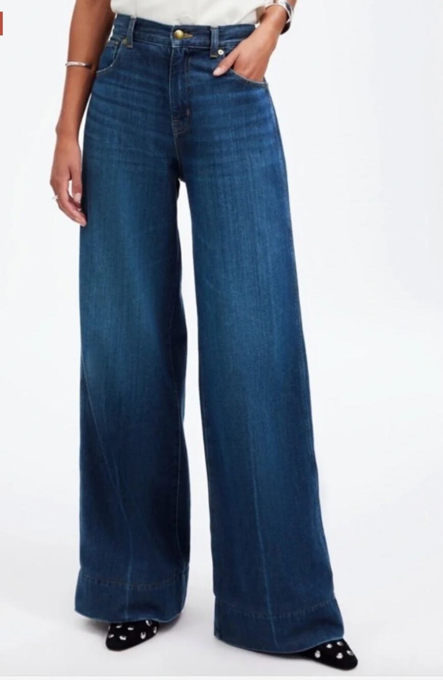 Madewell Super Wide Leg Jeans 23 NEW